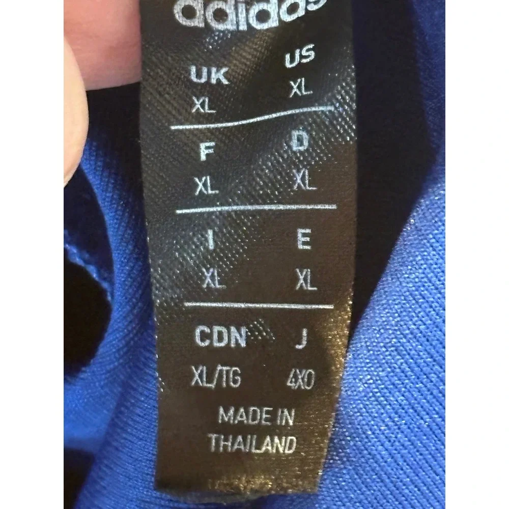 Adidas Mens Blue Climalite Polo Shirt XL Branded Saints Football Short Sleeve